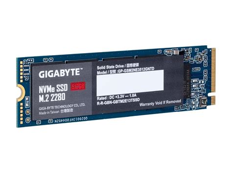 GIGABYTE M.2 2280 512GB PCI-Express 3.0 x4, NVMe 1.3 Internal Solid ...