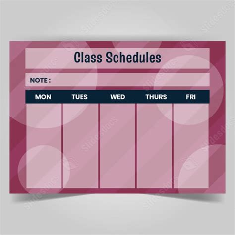 Purple Schedule Class Schedules Simple Word Template And Google Docs ...
