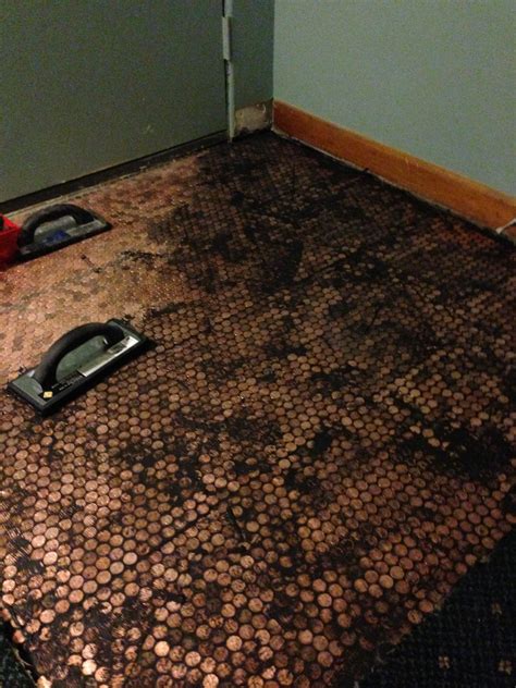 Tile Floor With Pennies