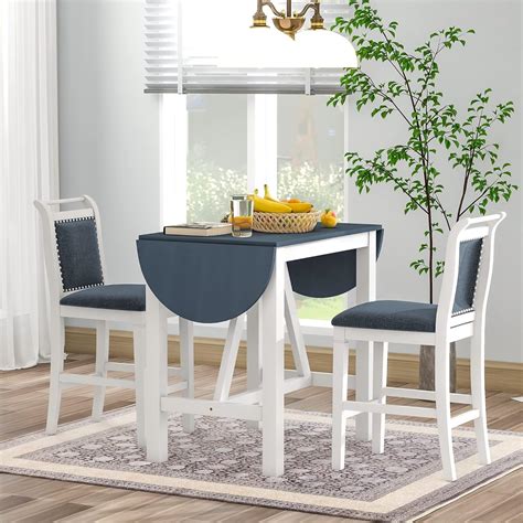 Amazon.com - Merax 3-Piece Wood Counter Height Drop Leaf Dining Table ...