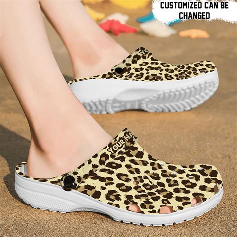 Personalized Leopard Animal Print Fur Pattern Crocs Clog Shoes ...