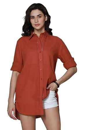 High Star Classic Oversized Spread Collar Long Sleeves Casual Shirt ...