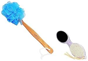 Buy VEGA 4 In 1 Foot Pedicure Brush, Pumice Stone, Scrubber & File For ...
