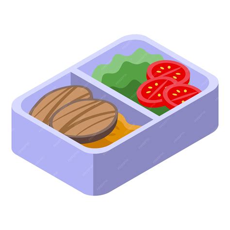 Trucker food box icon isometric vector truck driver worker transport ...