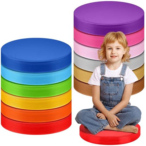 Amazon.com: Marsui 12 Pcs 2'' Extra Thick 14'' Round Floor Cushions ...