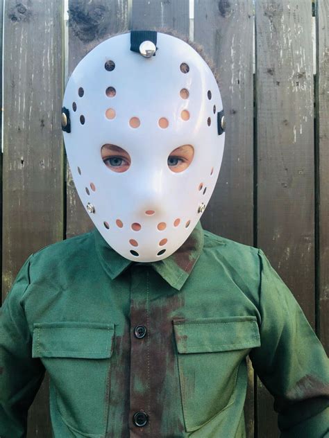 Kids Jason Voorhees Costume Halloween Friday Hockey Mask Shirt 13th ...