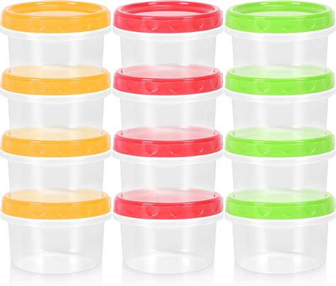 Amazon.com: GothaBach 12 Pack 8 oz Plastic Containers with Lids, Small ...