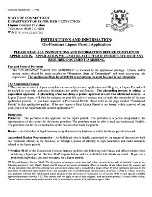 On-Premises Liquor Permit - CT.gov - Ct - Fill and Sign Printable ...