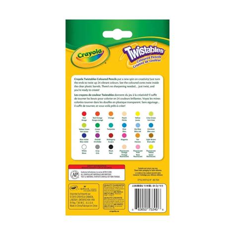Crayola Twistables Coloured Pencils, 24 Count — Toycra