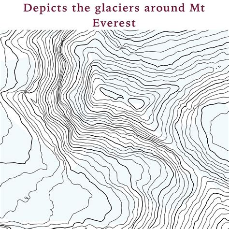 Mount Everest Topographic Map Himalayas in Nepal Features - Etsy Canada ...