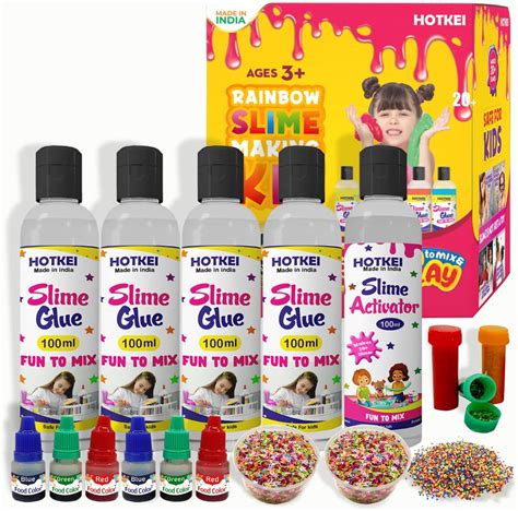 Buy HOTKEI (Make 20+ Slimes) Multicolor Scented DIY Magic Toy Slimy ...