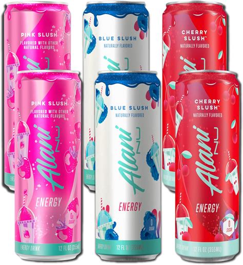 Amazon.com : New Alani Sugar Free Energy Drink Cherry Slush, Blue Slush ...