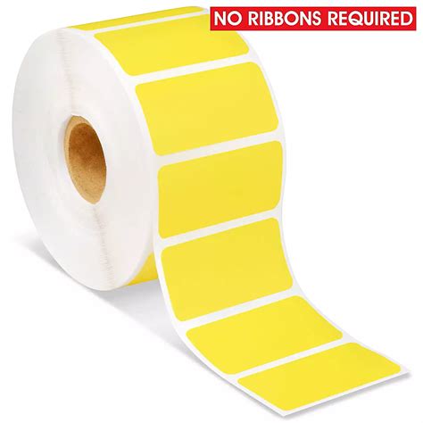 Desktop Direct Thermal Labels - Yellow, 2 x 1" S-7442Y - ULINE