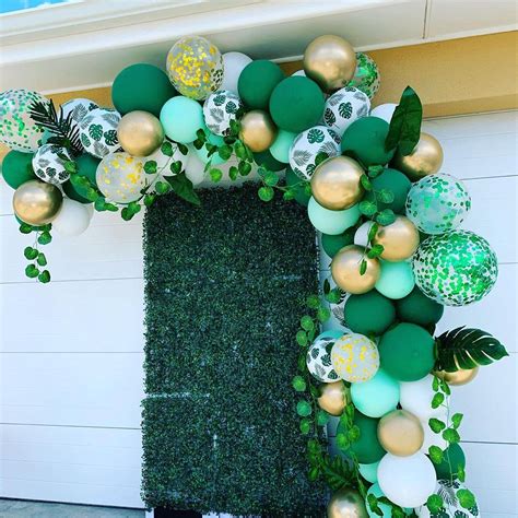 Buy BALONAR 122Pcs Jungle Party Palm Leaf Green Balloon Decoration with ...