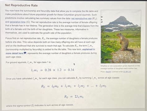 Image result for Net Reproductive Rate Formula Life Table
