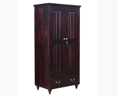Buy Calgary Solid Wood Two Doors Wardrobe Online on Furniselan