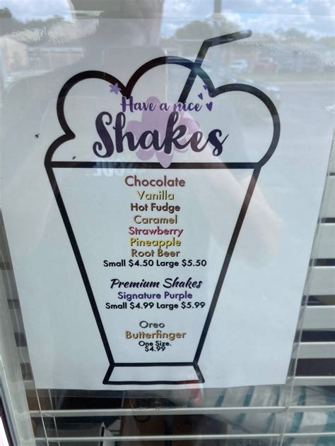 Menu at The purple pit stop restaurant, Polk City