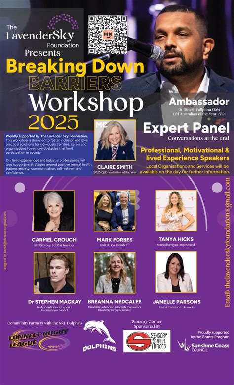 Breaking Down Barriers Workshop, The Wharf Mooloolaba, 20 July 2025 ...