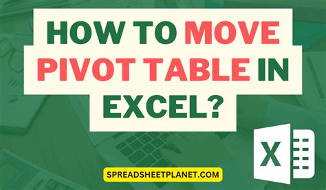 How to Move Pivot Table in Excel 的图像结果
