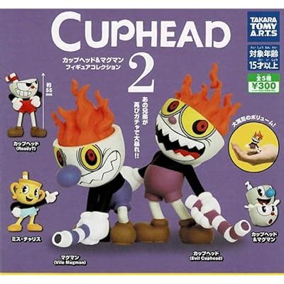 Buy CUPHEAD Cup Head & Magman Figure Collection 2, Set of 5 Types ...
