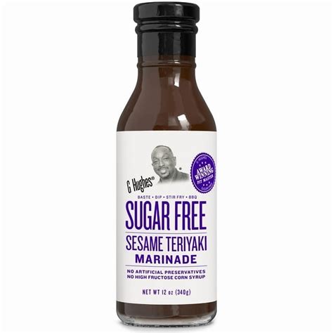 G Hughes Sugar Free Sesame Teriyaki Marinade, 12 oz, Pack of 4 ...