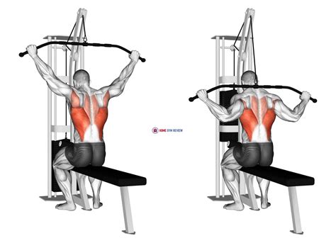 Wide Grip Pulldown Lat Sketch Coloring Page