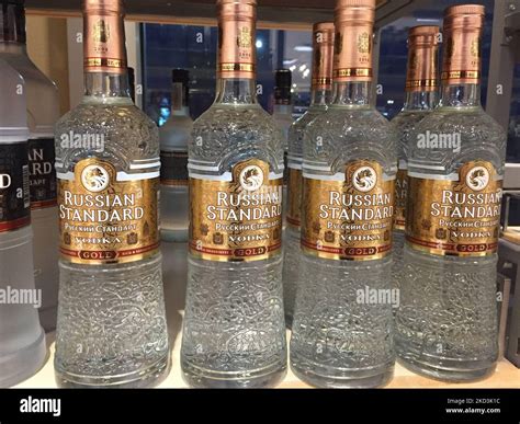 Bottles of Russian Standard Vodka seen on the shelf at an LCBO (Liquor ...