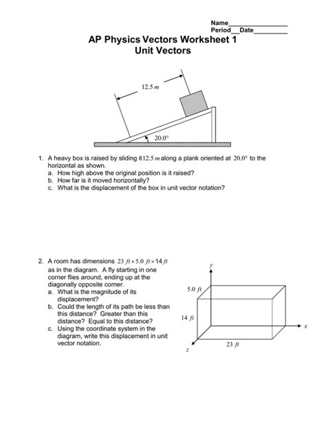 Image result for Physics Vectors Worksheet