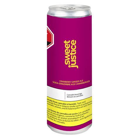 Sweet Justice Cranberry Ginger Ale 355ml | 10mg | Montrose Cannabis