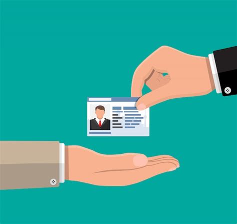 Main d'homme d'affaires donne la carte de visite. | Vecteur Premium
