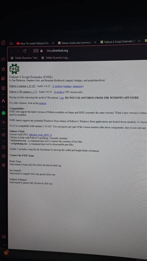 Image result for Fallout 4 Script Extender Vortex