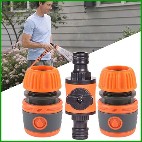 Garden Hose Valve Heavy Duty 3PCS Hose Connector with Shut Off Valve ...
