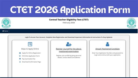 CTET 2026 Application Form OUT: Apply Now for February Session @ ctet ...