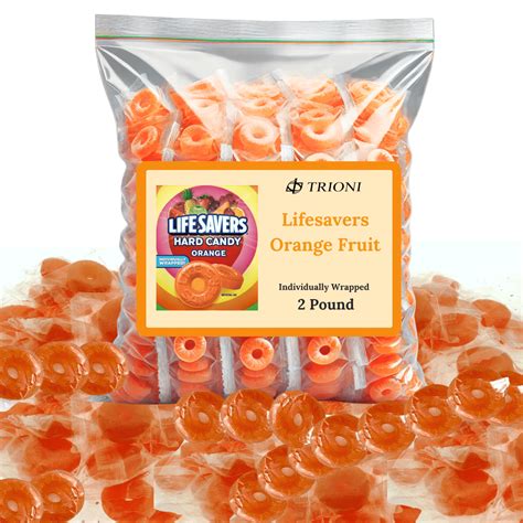 Lifesavers Orange Fruit Flavor Individually Wrapped Hard Candy - 2 LB ...