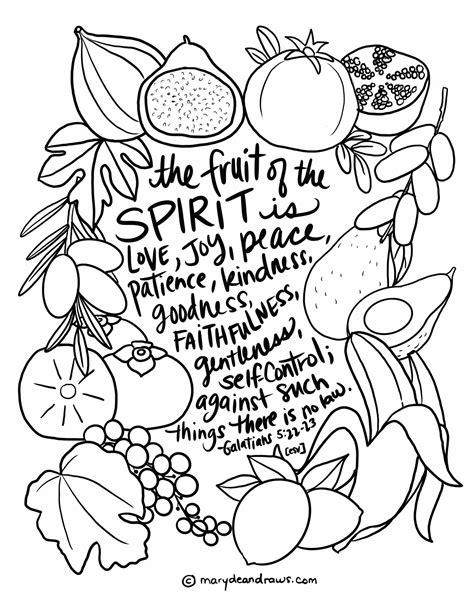 Free Printable Fruit Of The Spirit Coloring Pages - Printable Calendars ...