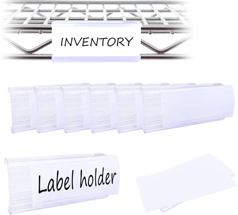 Amazon.com : Millaass 30Pcs Wire Shelf Label Holders,Plastic Wire Rack ...