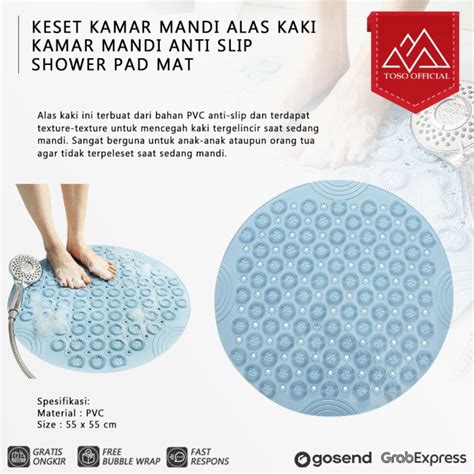 Jual KESET KAMAR MANDI ALAS KAKI KAMAR MANDI ANTI SLIP SHOWER PAD MAT ...