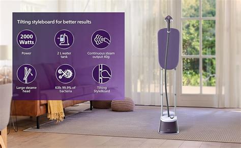 Philips Standing Garment Steamer for Clothes – 2000 watts power, Unique ...
