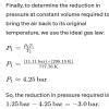 A certain quantity of air has a volume of 0.028 m3 at a pressure of 1. ...