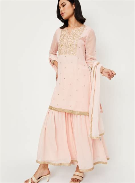 Buy Kalki x Max Women Sequinned Straight Kurta Set Online at just Rs ...