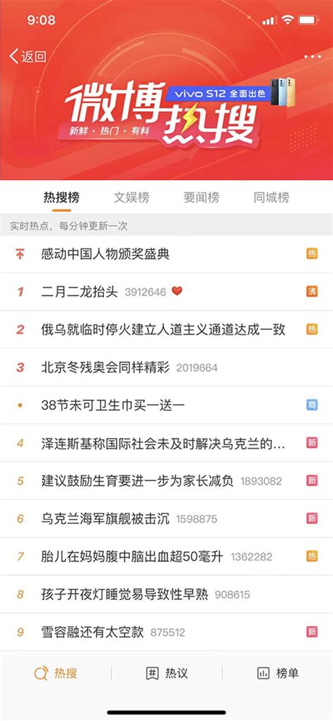 微博热搜榜排名今日最新(2022年3月4日)_安卓精灵网