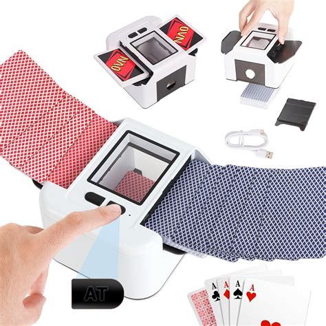 Buldoospok Quiet Automatic Card Shuffler 1-2 Deck, 2000 mAH USB-C ...