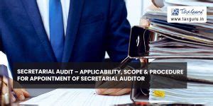 Secretarial Audit – Applicability, Scope & Procedure for appointment of ...