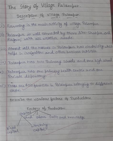 the story of palampur flowchart - Brainly.in