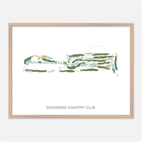 Oceanside Country Club in Ormond Beach, Florida - Modern Watercolor Map ...