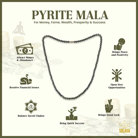Original Pyrite Crystal Mala with Certificate – SOLAVA WORLD
