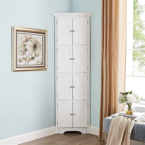 Amazon.com: 72 Inch Tall Corner Storage Cabinet with 8 Doors, 4-Tier ...