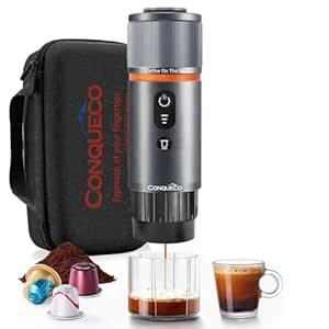 CONQUECO Portable Espresso Machine Electric Coffee Machine: 12V Car ...