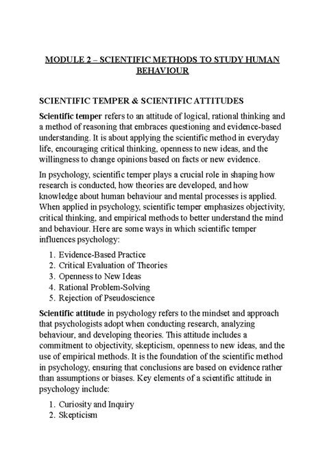 Module 2 - Understanding Scientific Methods in Psychology - Studocu