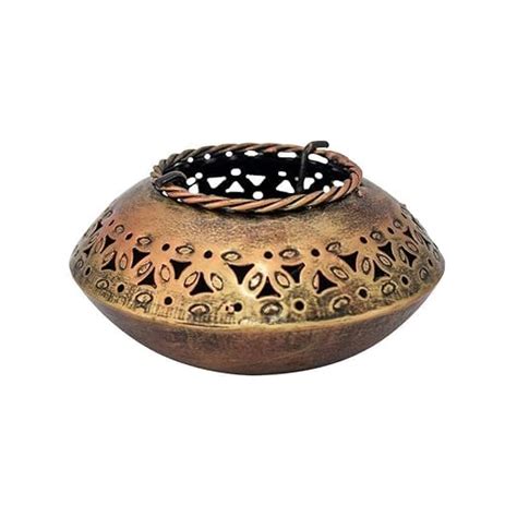 Buy Unicraft International Home Decor Tealight Holder/Perforated Degchi ...